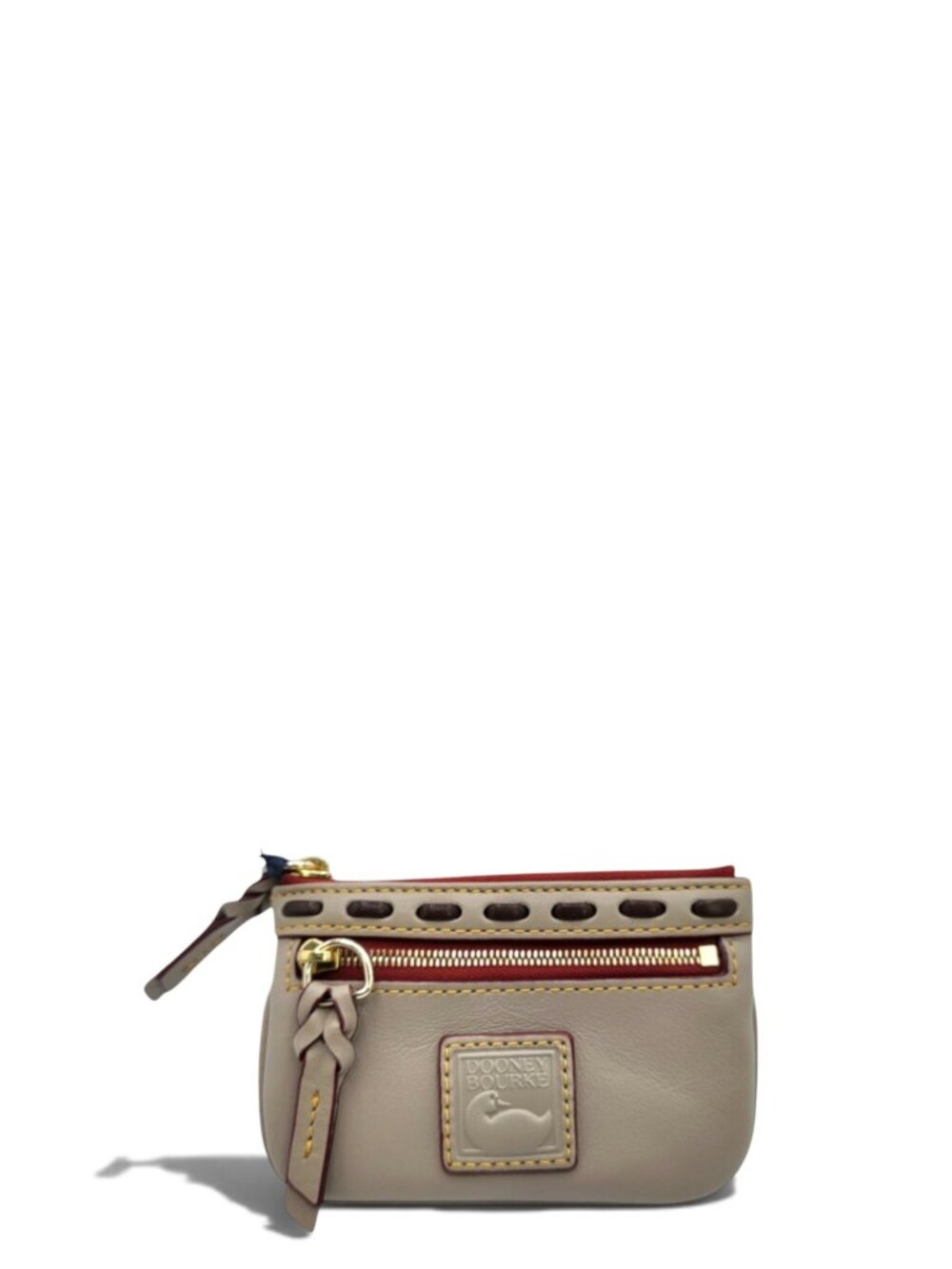 D&B Light Taupe Florentine Small Coin Case Wallet